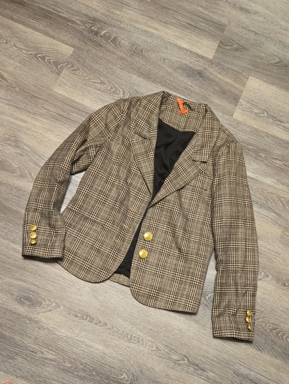 Eight Sixty Wool Blend Plaid Blazer Sz Small
